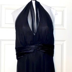 dress Silk halter midi cocktail dress size 12 EUC